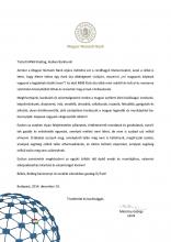 Magyar Nemzeti Bank - Megtisztelő elnöki levele 